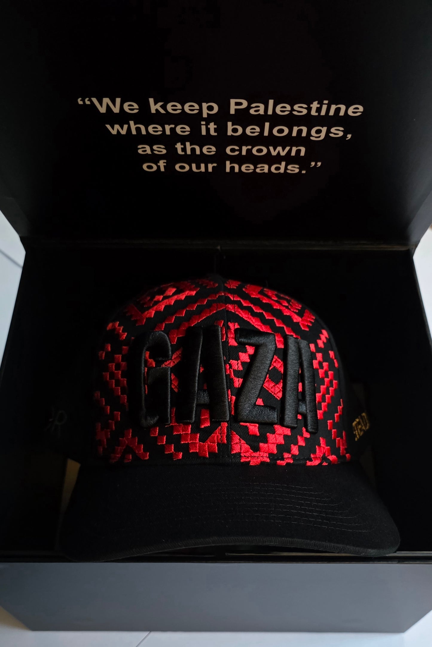 STEADFAST GAZA  premium Tatreez cap